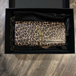 Saint Laurent Leopard Clutch
